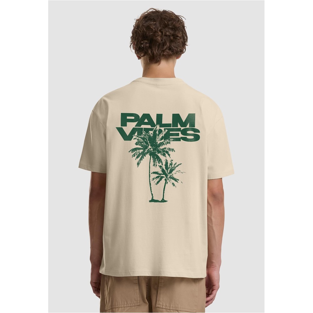 Mister Tee - Palm Vibes Oversize Mens Tshirt - Cream